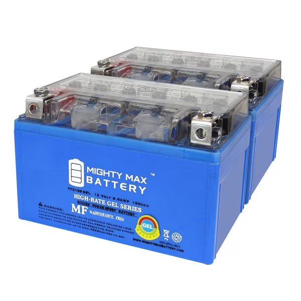YTZ10SGEL 12V 8.6AH GEL Replacement Battery for Honda 929 Cbr Rr Fireblade 00-01 - 2PK, Mighty Max Battery, Mfr#: MAX4022939